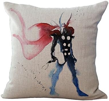 dreamzha store Super Heroes X Men Thicker Cotton & Linen Pillowcase Decorative Throw Pillow Cover (Thor)