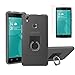 Case for DOOGEE X5 Max Pro with Phone Holder Screen Protector, (Not for Doogee X5), Gzerma Shock Absorbing TPU Protection Cover with Kickstand and Shatterproof Protective Film for Doogee X5 Max Gray