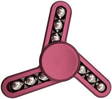 EDC Fidget Spinner with Portable Carrying Cases Ultra Durable Aluminum Alloy Shell Stainless Steel Beads High Speed Focus Toy Stress Reducer for ADD ADHD Anxiety Autism Adult Children (Red)
