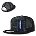 DECKY 5 Panel Flat Bill Trucker Hats, Night/Black