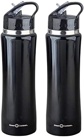 black thermal water bottle