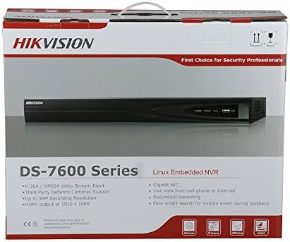 Hikvision Embedded Plug & Play NVR DS-7616NI-E2/16P 16 Channel POE Network Video Recorder Up to 2 SATA interfaces English Version (Can Be Update)