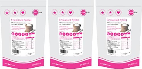 PINK SUNXylitol Sugar Substitute Sweetener 6kg (2kg x 3) Replacement Alternative Fine Crystals Granules Vegans Vegetarians Gluten Free Diabetics Low Carb Non GMO Bulk Buy KG