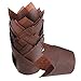 ATPWONZ 200pcs Tulip Style Baking Cups Muffin Cupcake Liner Unbleached Brown Baking Paper Cups for Parties Weddings Anniversaries
