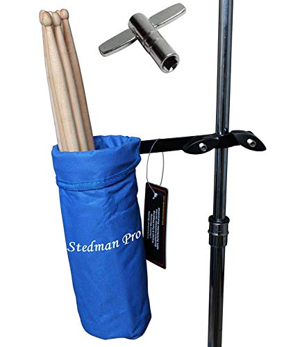 Vizcaya Drum Stick Holder Drum Stick Bag with Drum Key (Blue)
