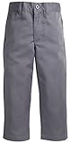 Sportoli® Boys Flat Front Adjustable Waist Twill Chino Long Uniform Dress Pants