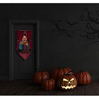 Haunted Hill Farm Animatronic Clown, Indoor/Outdoor Halloween Decoration, Flashing Red Eyes, Talking, Battery-Operated, HHFTCL-2HLSA Haunted Hill Farm Animatronic Clown, Indoor/Outdoor Halloween Decoration, Flashing Red Eyes, Talking, Battery-Operated, HHFTCL-2HLSA