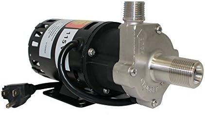 HomeBrewStuff Chugger Stainless Steel Center In-let Pump (Comparable to March 809-SS-HS-C)