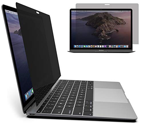 amphi Privacy Screen Protector for MacBook (12″; 2015-2019) Models; Tempered Glass, Anti-Spy, Scratch Resistant, Removable Privacy Filter