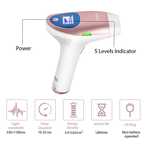 MLAY IPL Laser Hair Removal For Women Permanent Hair Removal Device - Professional 300,000 Pulse Home Body Hair Removal System - Thumbnail 4
