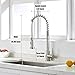 VAPSINT Commercial Stainless Steel Single Lever Handle Pull Down Sprayer Spring Kitchen Faucet, Kitchen Sink Faucet Brushed Nickel Finish