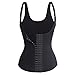 Waist Trainer Corset Vest Sport Body Shaper Workout Underbust Cincher Steel Boned Tummy Tank (M, Black Waist Trainer Tank Vest)