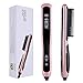 Hair Straightening Brush Hair Straightener for Silky Frizz-Free Portable Ceramic Heating Straightening Irons Brush Anti Scald, Static Detangling Hot-Air Brush Electric Hair Brush Black
