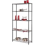 Honey-Can-Do SHF-01442 Storage Shelving, 5-Tier, Black