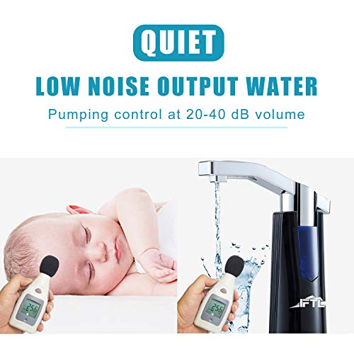 FTL 5 Gallon Water Bottle Dispenser Wireless Automatic Electric Water Pump Dispenser Manual Pump - 1 to 5 Gallon Jugs