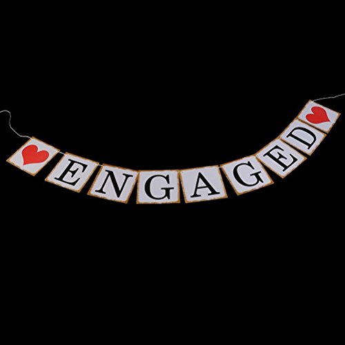 Pixnor Engagement Party Decorations Bunting Banners ENGAGED - Thumbnail 3