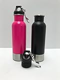 Craft Connections Stainless Steel Bottle Insulator with Opener - Pack of 2 (Pink-Matte Black)