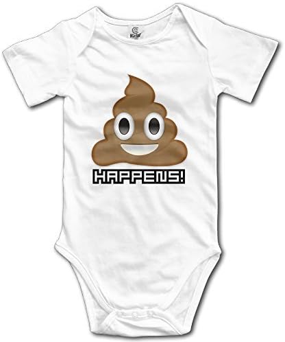 Infant Shit Happens Emoji Humor Poop Cute Baby Onesie Bodysuit