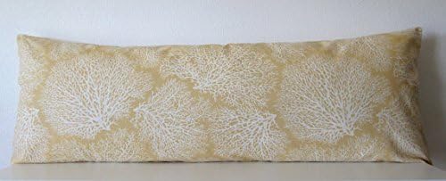 Pillow Cover - Ariel Coral - Sunset - yellow -20x54 - body pillow cover - Body pillow Case