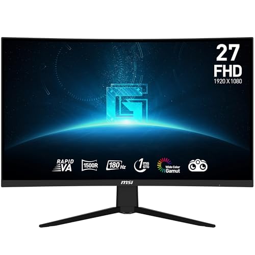 G27C3F Écran Gaming incurvé FHD de 27 Pouces - Dalle Rapid VA 1920 x 1080 1500R, 180 Hz / 1 ms (GtG), Adaptive Sync - DP 1.2a, HDMI 2.0b CEC