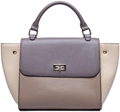 Iuha Top Grain Leather Trapeze Baguette Bag Multicolor Tote Bag
