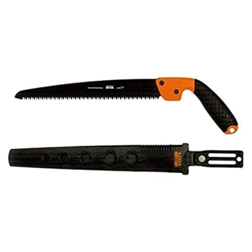 Bahco 4128-JT-H 7 TPI Pruning Saw with Safety Holster, Black/Orange, 280 mm
