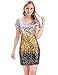 MANER Women's Sequin Glitter Short Sleeve Dress Sexy V Neck Mini Party Club Bodycon Dresses