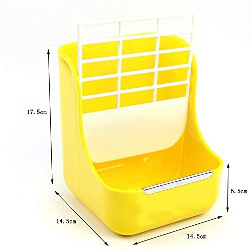 Misyue Hay for Bunnies Small Animal Supplies Plastic Pet Rabbit/Chinchillas 2 in 1 Feeder Bowls Double use for Grass/Food