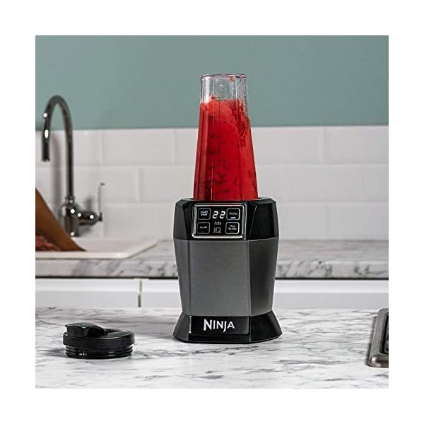 Ninja Blender with Auto-iQ [BN495UK] 1000 W, 2 x 700 ml Cups, Black/Silver