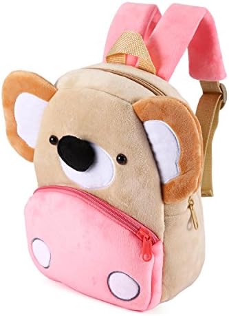 Awaytoy Fluffy Cute Kids Backpack Cartoon Animal for 2-5 Years Old Children Toddler Koala