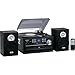 Jensen 3-Speed Turntable with CD Player, AM/FM Stereo Radio, Cassette Player and Stereo Speakers, Blue Back-Lit LCD Display, Dust Cover, Remote with Batteries Includedthumb 2