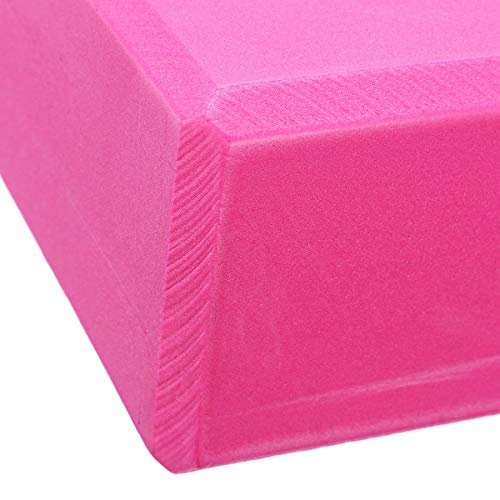 KALOAD High Density EVA Organic Yoga Block Sports Fitness Yoga Brick Pilates Exercise Tools - Pink