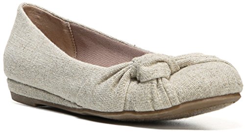 Fergalicious Women's Sloane Ballerina Flat,Natural Raw Linen,US 7 M