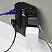 6-Outlet Swivel Surge Protector Wall Tap, Grounded Outlets, 2100 Joules, Black Finish,7792001