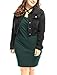 uxcell Women's Plus Size Button Closed Cropped Denim Jacket Black 2X