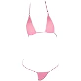 LinvMe Women's Extreme Sexy Hot Silk Micro Bikinis Set Mini Thong Swimwear