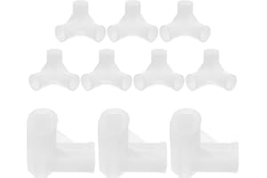 VICASKY 20pcs 16mm Inner Diameter Wardrobe Rack Connectors, 4-Way 3-Way Tee Pipe Corner Joints for Portable
