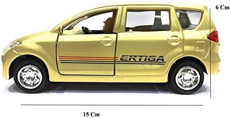 Shinsei Maruti Ertiga Car Pull Back Action Door Openable Miniature Toy (Golden)