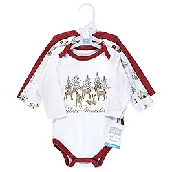 Hudson Baby Unisex Cotton Long-sleeve Bodysuits And