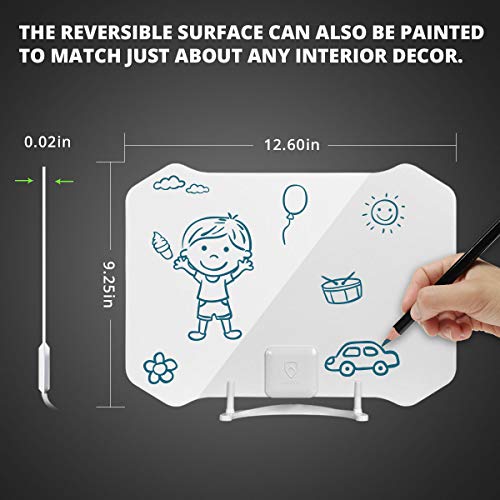 [2020 Version] TV Antenna,ANTOP Super Thin HDTV Digital Indoor Antenna Smartpass Amplifier 360 Reception Support 4K 1080p VHF UHF Free Television Local Channels 4G LTE Fliter,10ft Longer Coax Cable