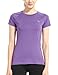 BALEAF Women's Short Sleeve Cool Feeling Running Shirt Mesh Back Heather Purple Size L