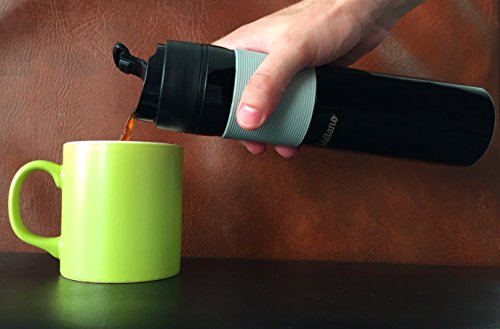 Sisitano Portable French Press Coffee Maker and Tumbler (11.8 oz) Black