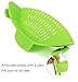 Silicone Clip On Strainer Colander Spout Kitchen Gadget Tool Food Drainer For Spaghetti, Pasta, Ground Beef, Universal Fit On All Pots and Bowls, Flexible and Small For Space Saving - Green