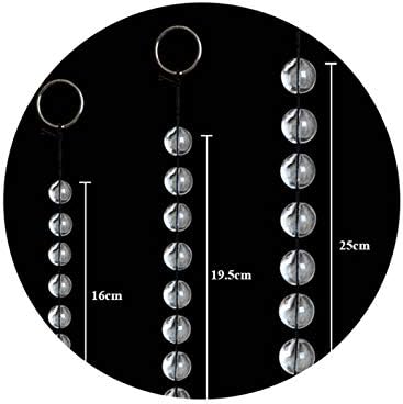 3 Sizes Anale Beads Balls Transparancy Glass Anale Toys Chain Bead Game Products M