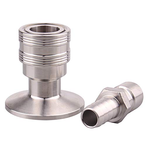 DERNORD Stainless Steel Quick Disconnect Set Beer Brewing Tri Clover