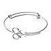 D&A Fashion Expandable Hairdresser Scissor Bangle Bracelets-Silver Plated - Adjustable Classic Wiring Scissor Bracelet (silver plated )