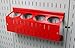 Wall Control Pegboard Spray Can Holder Bracket and Aerosol Can Organizer Pegboard and Slotted Tool Board - Red