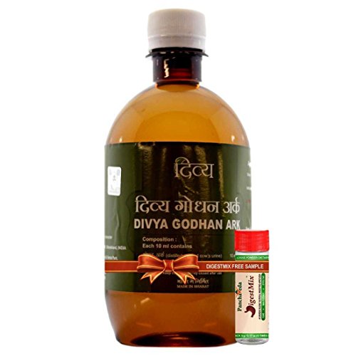 Patanjali Godhan Ark (450 ml) + DigestMix Digestion Formula Combo Pack (Divya Gomutra Ark + Digestive Appetizer Pachak Churna)