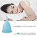 LEASEN Menstrual Cup-Health Care Soft Silicone Lady Cup-A Perfect Feminine Alternative to Sanitary Napkins(Blue,Small)