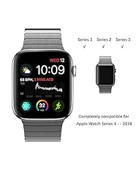 Surace Pulsera de eslabones de acero inoxidable sólido con cierre de metal plegable y duradero para Apple Watch